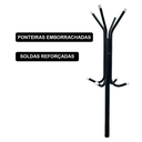 Ver imagem 7 de Cabideiro Mancebo Organizador de Chão para Roupa com 12 Ganchos em Aço Reforçado 170cm Desmontável