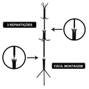 Ver imagem 4 de Cabideiro Mancebo Organizador de Chão para Roupa com 12 Ganchos em Aço Reforçado 170cm Desmontável