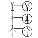 Ver imagem 1 de Cabideiro Mancebo Organizador de Chão para Roupa com 12 Ganchos em Aço Reforçado 170cm Desmontável