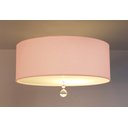 Ver imagem 2 de Luminária Plafon Com Cristal Cúpula Rosa 40x15 2E27 Bivolts