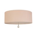 Ver imagem 1 de Luminária Plafon Com Cristal Cúpula Rosa 40x15 2E27 Bivolts