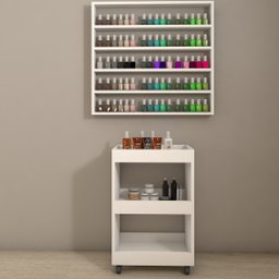 Kit Manicure : Expositor + Carrinho Auxiliar - 1