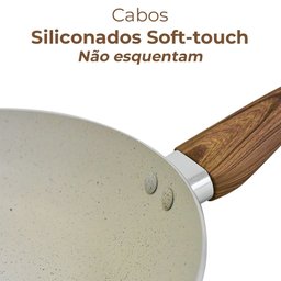Frigideira Antiaderente Revestimento Cerâmica 22cm Vanilla Sahara - Casambiente - 4