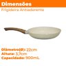 Frigideira Antiaderente Revestimento Cerâmica 22cm Vanilla Sahara - Casambiente - 5