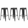 Kit 3 Banquetas Alta para Bar Balcão Bancada Pub Bistrô Cozinha Americana Tolix Iron Industrial - 1