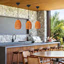 Ver imagem 3 de Pendente Luminária Sino Corda Náutica Terracota