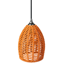 Pendente Luminária Sino Corda Náutica Terracota - 1