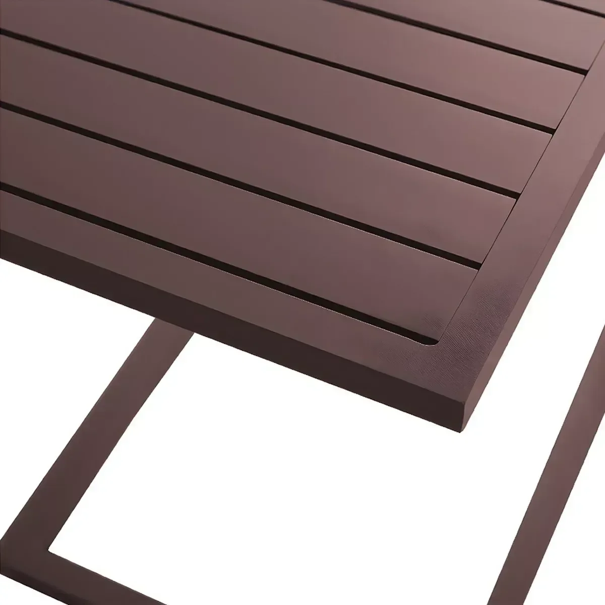 Ver imagem 3 de Mesa Lateral em Formato C para Sala e Varanda | Tampo Ripado