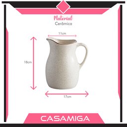Jarro Cerâmico Suco Chá Leite Corona Orion Reativo 1600ml - 2