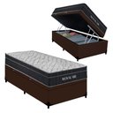 Ver imagem 2 de Cama Box com Baú Solteiro 88cm Royal Air com Colchão Molas Ensacadas Marrom