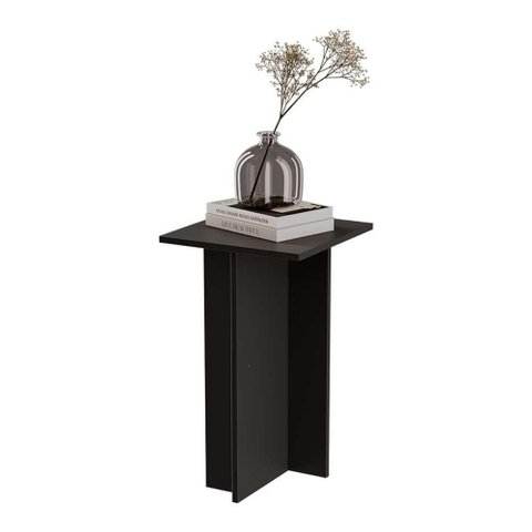 Mesa de Cabeceira Kyoto MDP Moderno Preto Mercado Das Prateleiras