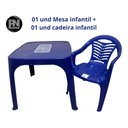 Ver imagem 2 de Mesa Infantil Azul + 01 Cadeira Infantil Plasnorthon Kit