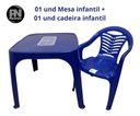 Ver imagem 2 de Mesa Infantil Azul + 01 Cadeira Infantil Plasnorthon Kit