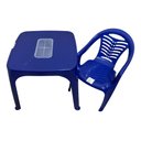 Ver imagem 1 de Mesa Infantil Azul + 01 Cadeira Infantil Plasnorthon Kit