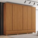 Ver imagem 4 de Guarda Roupa Casal 06 Portas 09 Gavetas Imperial D344 Cinamomo - Henn