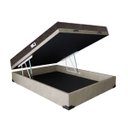 Ver imagem 1 de Cama Box Baú Casal Bege + Colchão Espuma D45 Rc Sono Leve