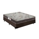 Ver imagem 1 de Cama Box Casal Marrom + Colchão Espuma D45 Rc Sono Leve