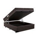 Ver imagem 1 de Cama Box Baú Casal Colchão Classic Mola Ensacada + Box Marrom