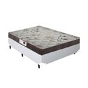 Ver imagem 1 de Cama Box Casal Branco + Colchão Mola Bonnel Rc Sono Leve
