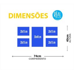 Conjunto Kit 5 Quadros Decorativos Feminino Floral Geometrico Quarto Sala - 2