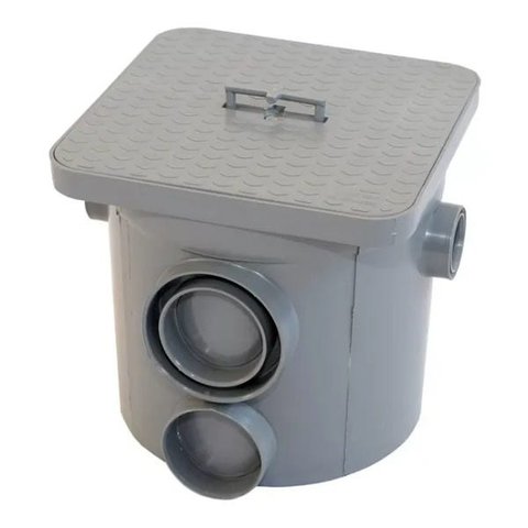 Caixa De Passagem Cinza - 10 L - Preto