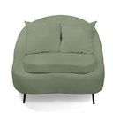 Ver imagem 6 de Poltrona Decorativa Orgânica Pé Ferro Pto Zaya Bouclê Menta C05 - D'Rossi