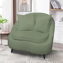 Ver imagem 2 de Poltrona Decorativa Orgânica Pé Ferro Pto Zaya Bouclê Menta C05 - D'Rossi