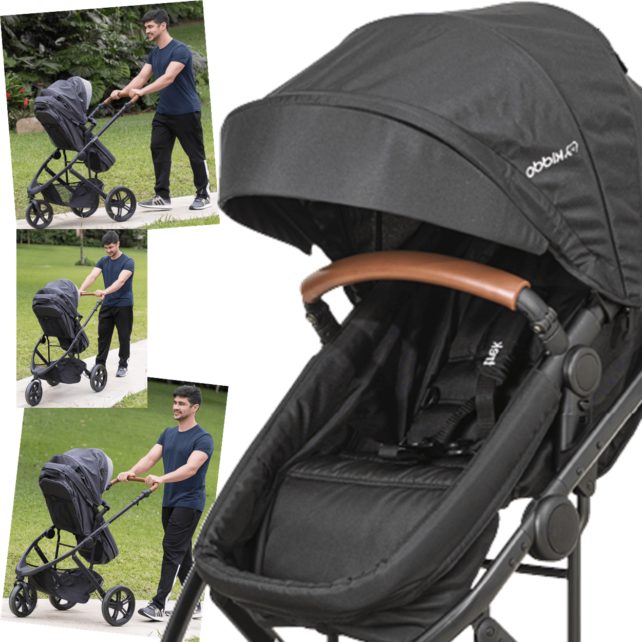 Carrinho de Bebe Passeio Moises Bebe Conforto Kiddo Trek Preto - 4