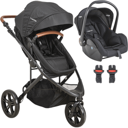 Carrinho de Bebe Passeio Moises Bebe Conforto Kiddo Trek Preto - 1