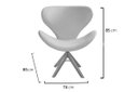 Ver imagem 3 de Poltrona Decorativa Isis Swan Base Giratória Madeira Bella Decor Top Suede Bordô