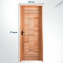 Ver imagem 3 de Kit Porta Pronta Maciça de Eucalipto 214x87x14cm PM97 Abertura Direita Cruzeiro Portas