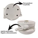 Ver imagem 6 de Ventilador de Mesa Dobrável Retrátil 3w Hélice 16cm 3 Velocidades Branco Bsl3813 com Luz Led Usb