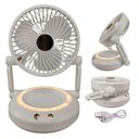 Ver imagem 1 de Ventilador de Mesa Dobrável Retrátil 3w Hélice 16cm 3 Velocidades Branco Bsl3813 com Luz Led Usb