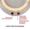 Ver imagem 5 de Ventilador de Mesa Dobrável Retrátil 3w Hélice 16cm 3 Velocidades Branco Bsl3813 com Luz Led Usb