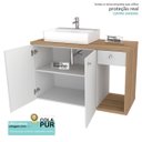 Ver imagem 2 de Gabinete Balcão com Tampo em Mdf para Banheiro