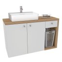 Ver imagem 1 de Gabinete Balcão com Tampo em Mdf para Banheiro