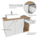 Ver imagem 3 de Gabinete Balcão com Tampo em Mdf para Banheiro