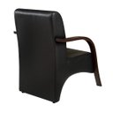 Ver imagem 3 de Kit 4 Poltronas Decorativas 1 Lugar Sevilha Braço Pé Madeira Confortável Sala TV Corino Preto