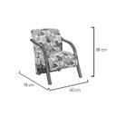 Ver imagem 4 de Kit 4 Poltronas Decorativas 1 Lugar Sevilha Braço Pé Madeira Confortável Sala TV Estampado Flor