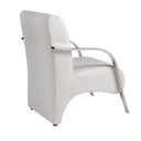 Ver imagem 3 de Kit 4 Poltronas Decorativas 1 Lugar Sevilha Braço Pé Alumínio Confortável Sala TV Corino Branco