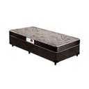 Ver imagem 1 de Cama Box Solteiro Colchão Classic Mola Ensacada + Box Suede Marrom Serra Negra 67x88x188