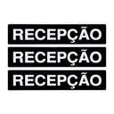 Ver imagem 1 de Combo 3 Placas De Sinalização Recepção 30x7 Acesso - A-403 F9e