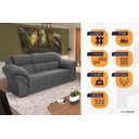 Ver imagem 4 de Conjunto Sofá Windsor Velut 3 e 2 Lugares 2,04m e 1,59m - King House