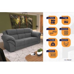Conjunto Sofá Windsor Velut 3 e 2 Lugares 2,04m e 1,59m - King House - 3
