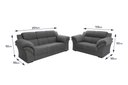 Ver imagem 3 de Conjunto Sofá Windsor Velut 3 e 2 Lugares 2,04m e 1,59m - King House