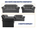 Ver imagem 5 de Conjunto Sofá Windsor Velut 3 e 2 Lugares 2,04m e 1,59m - King House
