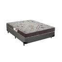Ver imagem 1 de Cama Box Casal Colchão Classic Mola Ensacada + Box Sintético Cinza Serra Negra 67x138x188