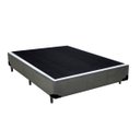 Ver imagem 3 de Cama Box Casal Colchão Classic Mola Ensacada + Box Sintético Cinza Serra Negra 67x138x188
