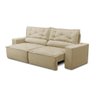 Sofá Retrátil e Reclinável 3 lugares com Molas 2,00m Livia Suede Bege Adonai Estofados - 6