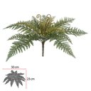 Ver imagem 2 de Folhagem Samambaia Plastico X17 Folhas Verde 2tons 42cm